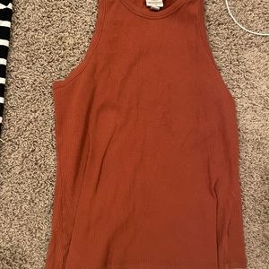 Brown sleeveless tank